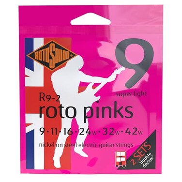 Rotosound Roto Pinks Double Deckers Electric Guitar Strings 2-Pack