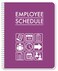 BookFactory Employee Work Schedule Planner, Wire-O, 120 Pages