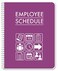 BookFactory Employee Work Schedule Planner, Wire-O, 120 Pages