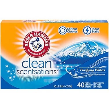 ARMHAMMER Fabric Softener Sheets, 40 sheets, Purifying Waters