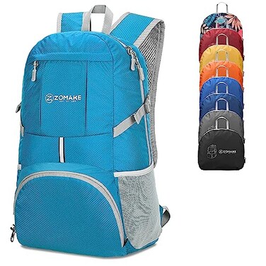 ZOMAKE Lightweight Packable Backpack 35L, Water Resistant Foldable Day Pack