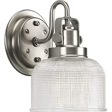 Progress Lighting Archie 1-Light Bath Vanity Light, Antique Nickel