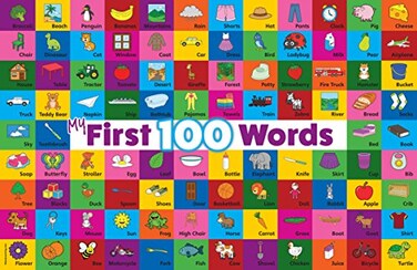 Palace Learning My 100 First Words LAMINATED Poster ,18" x 24