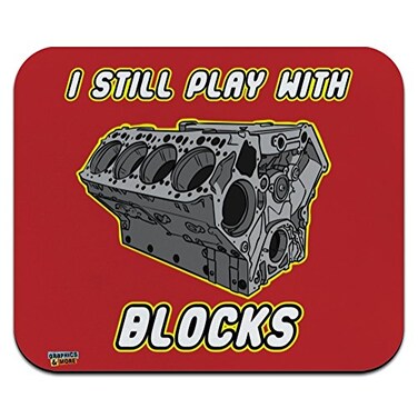 GRAPHICSMORE I Still Play with Blocks Automotive Mechanic Car Engine Low Profile Thin