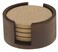 Thirstystone Dark Walnut Wood Coaster Holder, 4.75" Diameter