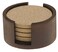 Thirstystone Dark Walnut Wood Coaster Holder, 4.75" Diameter