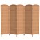 Red Lantern 6 ft. Tall Diamond Weave Fiber Room Divider - Natural - 5 Panel