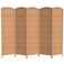 Red Lantern 6 ft. Tall Diamond Weave Fiber Room Divider - Natural - 5 Panel