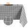 Obstal 100% Waterproof PVC Table Cloth, 54x54 Inch, Grey Checkered Pattern