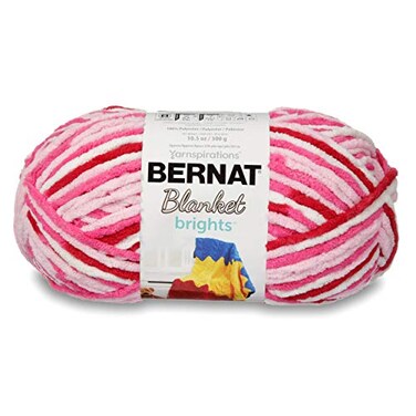 Bernat Blanket Bright Yarn, Raspberry Ribbon Varg