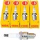 NGK 3961 Standard Spark Plug - BR8ES SOLID, 4 Pack