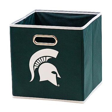 Franklin Sports NCAA Storage Bin - Cube Organizer - Michigan State
