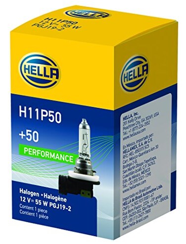 HELLA H11P5050 Performance Bulb, 12V, 55W
