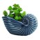 VanEnjoy 5" Ceramic Succulent Pot - Ocean Blue Seashell Series, Conch Shaped Cactus Planter - Cute Shell Soap Container HolderVase Dish