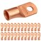 SELTERM 25pcs 3/0 AWG 3/8" Stud Heavy Duty Bare Copper Battery Wire Lugs