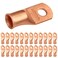 SELTERM 25pcs 3/0 AWG 3/8" Stud Heavy Duty Bare Copper Battery Wire Lugs