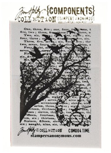 Stampers Anonymous Tim Holtz Cling Stamp 2.5"X3.5", Time