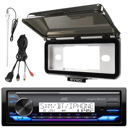 إن روك مارين Enrockmarine Marine Single Din Bluetooth Usb Aux Am Fm Radio Stereo Receiver