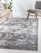 Unique Loom Sofia Collection Area Rug - Salle Garnier ,4' 1" x 6' 1" Rectangle, Gray/ Ivory