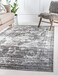 Unique Loom Sofia Collection Area Rug - Salle Garnier ,4' 1" x 6' 1" Rectangle, Gray/ Ivory