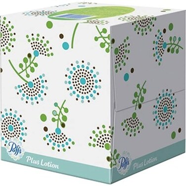 Puffs Plus Lotion Facial Tissues; 224 Count; Pack Of 4 Cube Boxes ,56 Tissues Per BoxPackaging May Vary ,12 Boxes