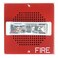 Wheelock E70-24MCW-FR E70-Series Low-Profile Speaker Strobe, 25/70-VRMS, Red
