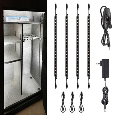 TORCHSTAR 4pcs 12 Inch LED Safe Lighting Kit, Rocker Switch, 5000K