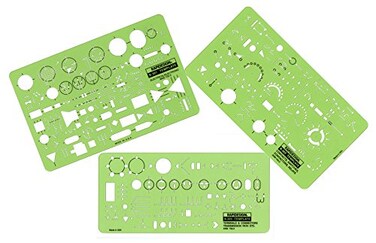 Rapidesign Electrical/Electronics Symbol Templates Set, 3 Templates ,R300