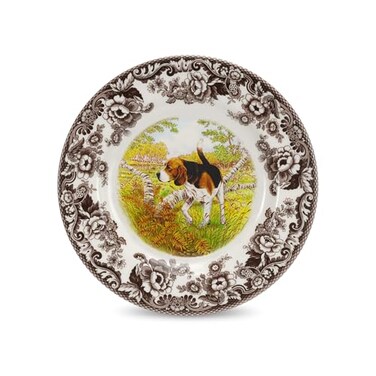 Spode Woodland 8" Salad Plate, Beagle