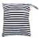 Damero Cloth Diapers Wet Dry Bag, Medium, Black Strips