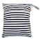 Damero Cloth Diapers Wet Dry Bag, Medium, Black Strips