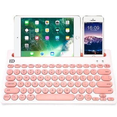 Attoe Wireless Keyboard, Portable Cute Three Channel Wireless Bluetooth Keyboard