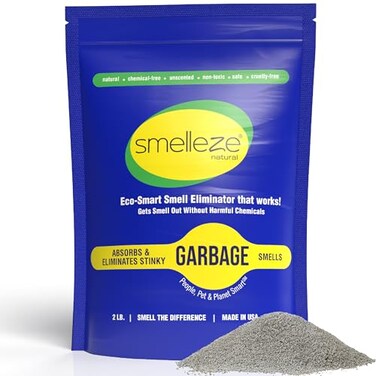 SMELLEZE Natural Garbage Smell Removal Deodorizer Granules - 2 lb. Bottle
