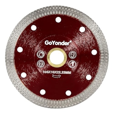 GoYonder 4 Inch Super Thin Tile Saw Blade, Diamond Blade for Angle Grinder, Dry Wet Tile Blade for Ceramic Tile, Concrete, Granite Cutting