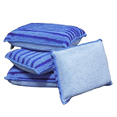 Magic Sponge Magic Microfiber Floors Cleaning Scrubbing Sponge Jumbo ,5 Pack