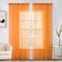 MIULEE Orange Fall Sheer Curtains 54 X 84 Inches, 2 Panels