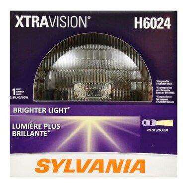 SYLVANIA H6024 XtraVision PAR56 Sealed Beam Halogen Headlight, 7", 1 Bulb
