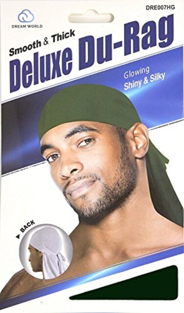 Dream Deluxe Du-Rag Green SmoothThick, Stretchable, Wrinkle Free, 100% Polyester