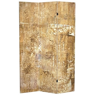 Red Lantern 6 ft. Tall Double Sided Sandy Meadow Canvas Room Divider