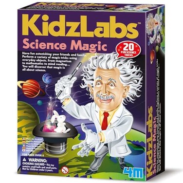 4M Science Magic Kit for Kids Ages 8-12“ 20 Mind-Blowing Tricks, Learn Physics, ChemistryMath Through Magic, Perform with PropsInstruction Booklet, STEM Educational Gift