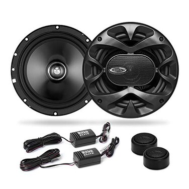 BOSS Audio Systems Elite BCK65 Component Car Speaker System - 2 6.5 Inch Speakers, 2 Tweeters, 2 Crossovers, 350 Watts Max Power
