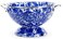 Golden Rabbit Enamelware Medium Colander, 3 quart, Cobalt Swirl