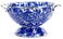 Golden Rabbit Enamelware Medium Colander, 3 quart, Cobalt Swirl