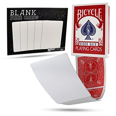 Magic Makers Blank Playing Cards Bicycle Deck - Red Backs