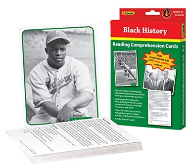 Edupress Reading Comprehension Social Studies Cards, Black History ,EP63540Medium