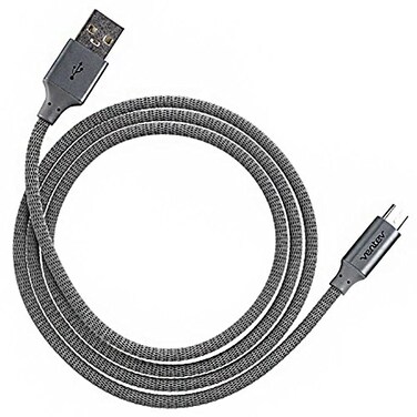 Ventev Chargesync Alloy Cable - USB A to Micro USB Cable 4ft - Steel Gray ,ACABMCRSTEVNV