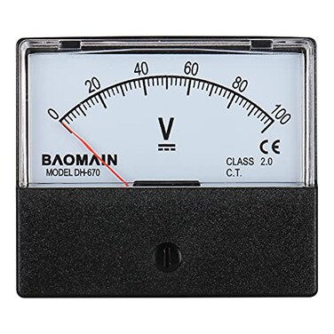 BAOMAIN DH-670 DC 0-100V Class 2.5 Analog Panel Volt Meter