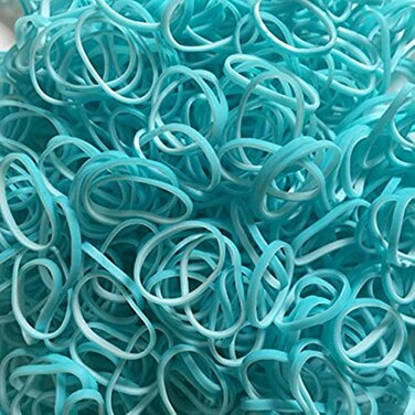 Rainbow Loom Blue Lagoon Dual Layer Rubber Bands Refill-600 Bands24 C-Clips from ,B0182