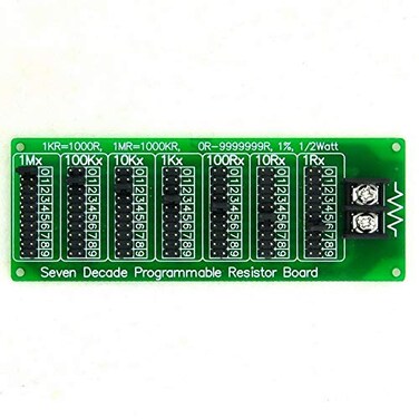 Electronics-Salon 1R - 9999999R Seven Decade Programmable Resistor Board, Step 1R, 1%, 1/2 Watt.