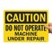 SmartSignCaution - Do Not Operate, Machine Under Repair Sign10" x 14" Plastic